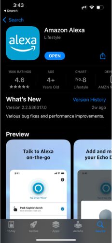 Alexa App Homepage